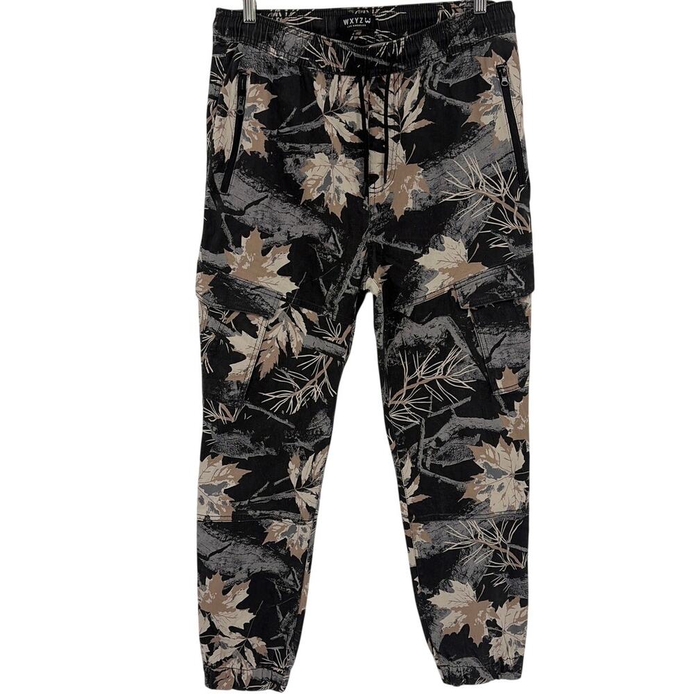 WXYZ LA Camo Cargo Jogger Mens Pants Sz L Streetwear Tactical Utility Gorpcore